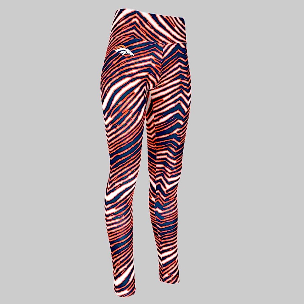NWT Denver Broncos Zebra Print Leggings Sz XS‎